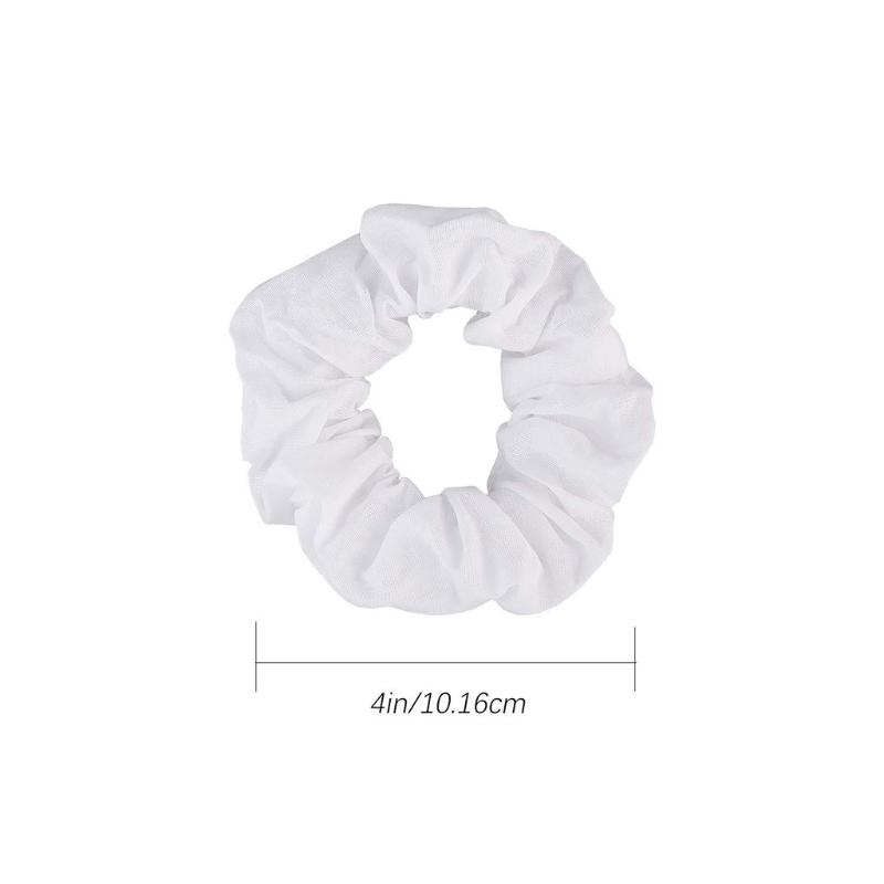 Girls Elastic Hair Ties White Scrunchies for Tie-dye Hair Ropes DIY Hair Scrunchies Soft Rubber Bands Hair Suppliess