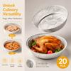 20PCS 6 Inch 7 Inch 8 Inch 9 Inch Air Fryer Foil Baking Pan Aluminum Foil Food Grade Baking Tray Raised Rim Non Stick