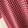 ZANZEA Women Casual Stand Collar Short Sleeve Loose Grid Print Dress