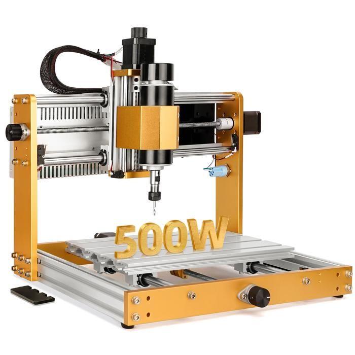 CNC Milling Machine, 500W Spindle Power, 11.8*7.1 Inch Working Area, Machine Kit