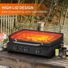 3 Burner Gas Griddle with Hood- 23.3 Inch Outdoor Propane Griddle-45000 BTU Propane Fuelled, Portable Flat Top Gas Grill