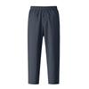 Men's Drawstring Pocket Fleece-Lined Straight-Leg Casual Pants