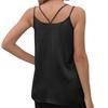 Solid Sling T-shirt for Women Summer V-neck Sleeveless Loose Waist T-shirt Casual Stylish Soft Comfortable T-shirt Breathable Lightweight Vacation Top