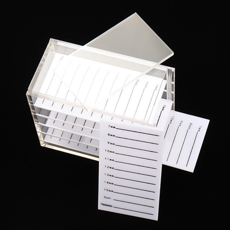 5-Layer Transparent Acrylic Eyelash Storage Box with Scale