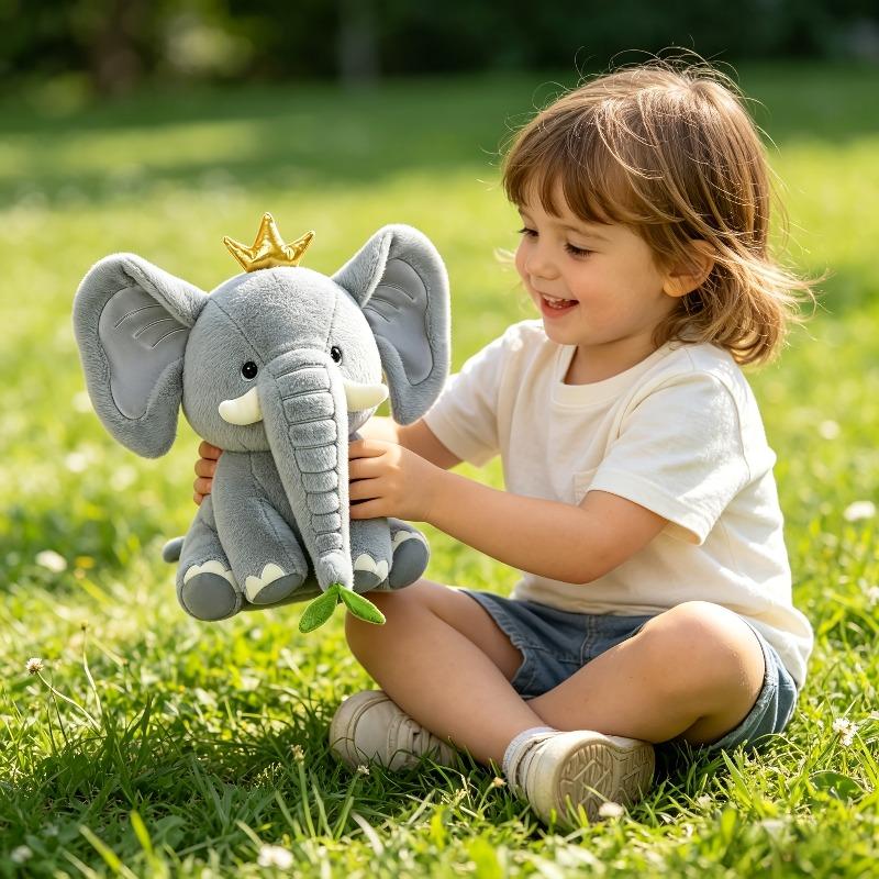 Peluche éléphant super douce et grande en 2 couleurs, cadeau câlin pour enfants et décoration de chambre