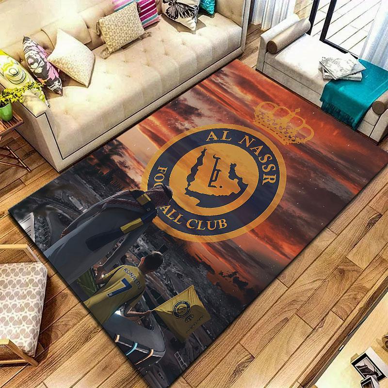 Al-Nassr FC Carpet Rug for Living Room Bedroom Home Sofa Decoration,Kids play Non-slip Floor Mat