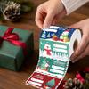 Handwritten Gift Tags Christmas Sticker Labels for Holiday Wrapping, Self-Adhesive with Blank Customizable Writing Area Present Decoration,