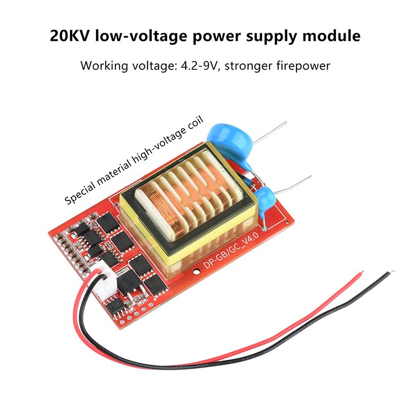 Gleichstrom 9-24V zu Gleichstrom 10kV-20kV Lichtbogenzündmodul Niedrige Wärme Geringes Volumen Zündmodul Hochspannungsgenerator Gleichstrom-Pulsgenerator
