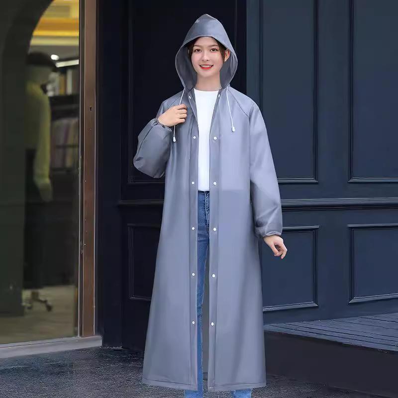 Adult Men's and Women's Ponchos, Thickened Non-disposable EVA Raincoats, Easy To Carry for Outdoor Play, One-piece Raincoats, Flat Mouth