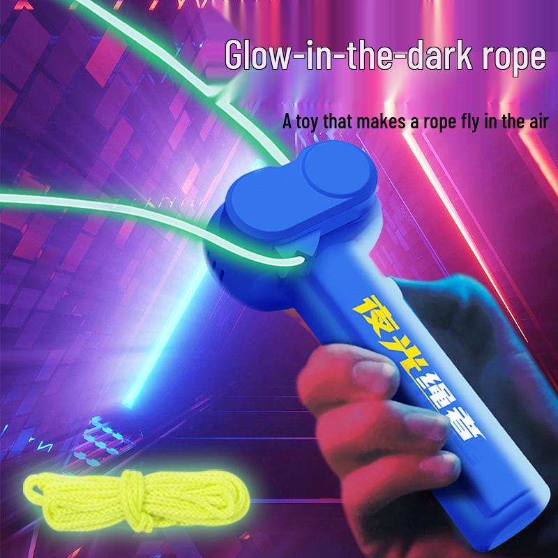Rechargeable Electric Luminous Cat Teaser Rope Launcher Toy