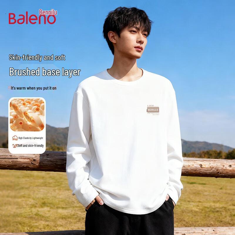 Baleno Men's Thermal Fleece Round Neck Long Sleeve T-Shirt