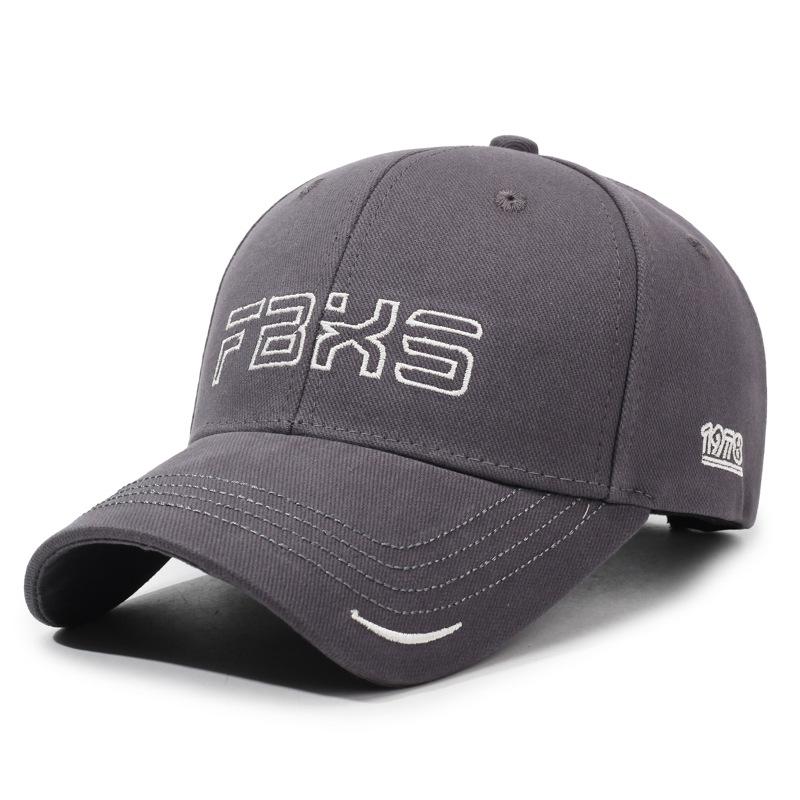 Spring And Autumn Embroidery Alphabet Baseball Cap Hard Top Outdoor Sun Hat Casual Men'S And Women'S Curved Brim Cap Tide