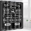 Funny Quotes Shower Curtain Cool Black and White Bathroom Rules Shower Curtains Fun Cute Toilet Sayings Fable Motto Bathroom