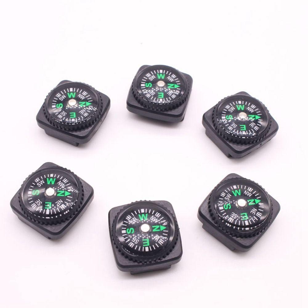 5pcs High Quality Portable Belt Buckle Black 20mm Mini Compass Survival Navigation Tool Outdoor Tool