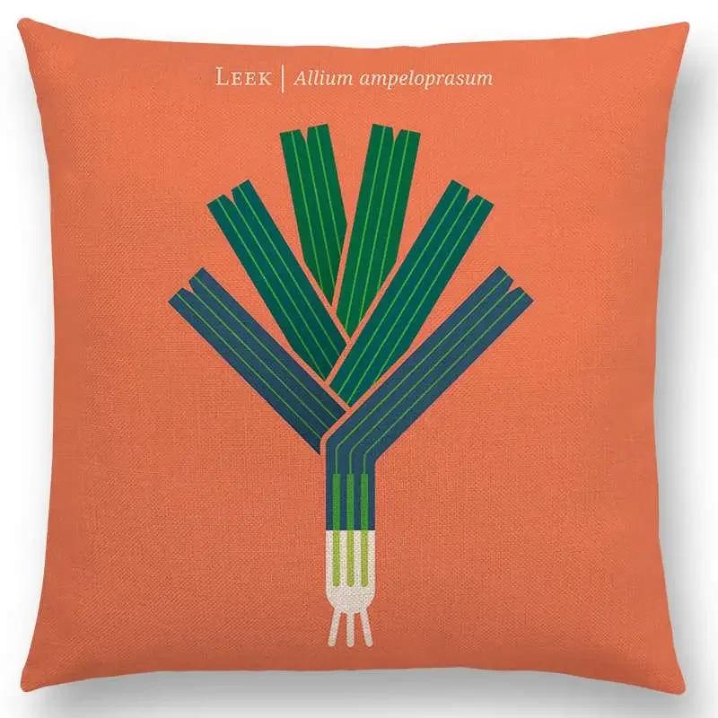 Urocze Owoce Warzywa Poszewka na Poduszkę Cytryna Ananas Awokado Jeżyna Cebula Burak Ogórek Poszewka na Poduszkę Ozdobną na Sofę