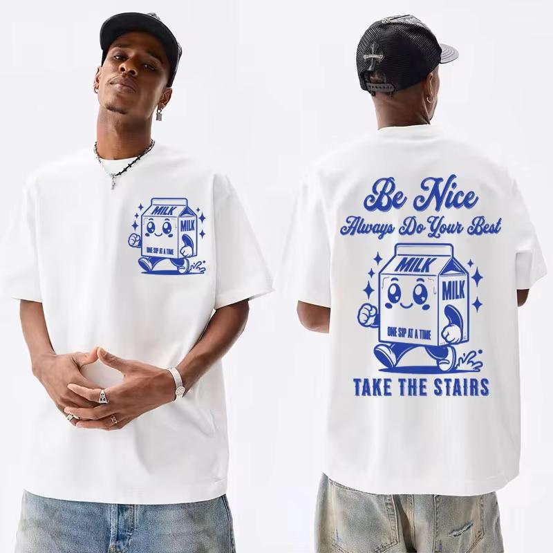 Funny Muscle Mommy Cute Vintage Cartoon T-shirts For Men Summer Fashion Casual Cotton Short Sleeve Tees Oversized Unisex Tops