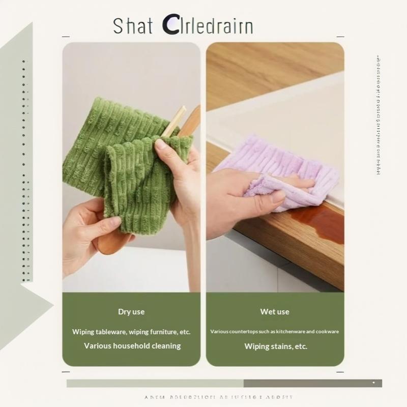 20 Pcs/Roll Thickened Microfiber Kitchen Wipes Roll Disposable Reusable Oil Absorbent Cleaning Cloth