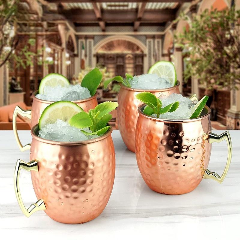 1PC 530ml Stainless Steel Moscow Mule Mug Kitchen Bar Beer Cup Coffee Mug Drinkwares Cup