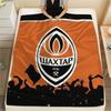 Shakhtar Donetsk FC Printed Flannel Blanket, soft throw for bedroom sofa, washable,soccer fan merchandise, great gift.