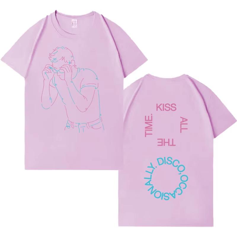 

Singer Harry Styles Kiss All The Time Disco Occasionally 2026 Manga pure Cotton T Shirt Mens Womens Fashion Casual Tshirt S