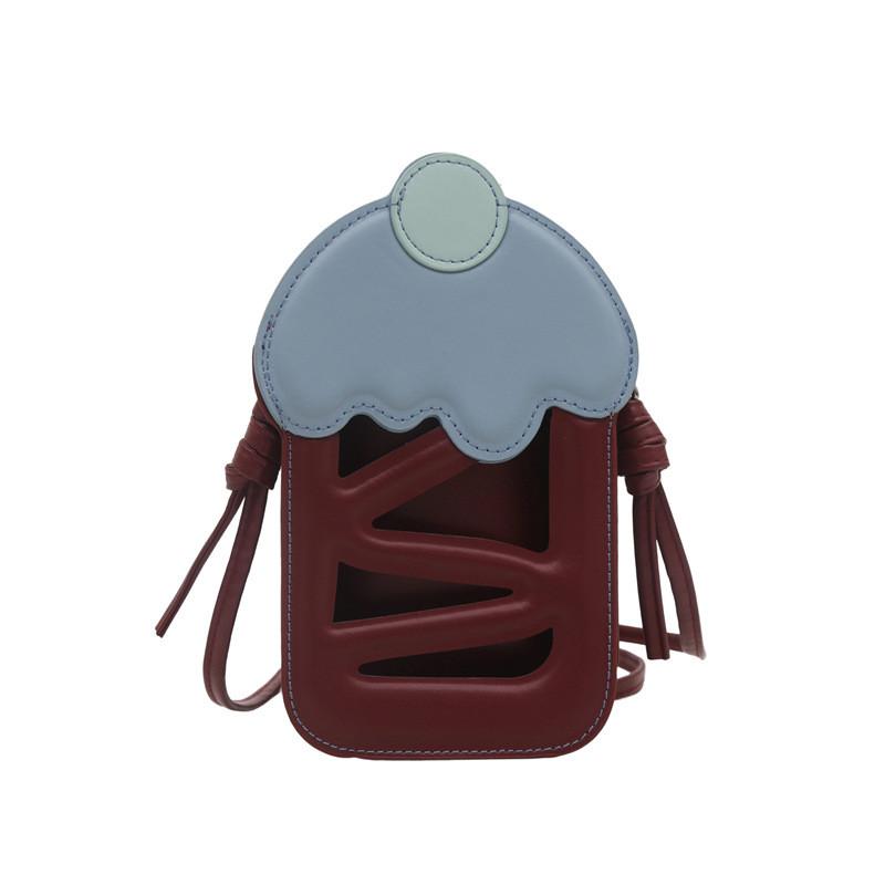 Fashion Small Crossbody Bag With Creative Cutouts And Cherry Cake Design For Daily Use