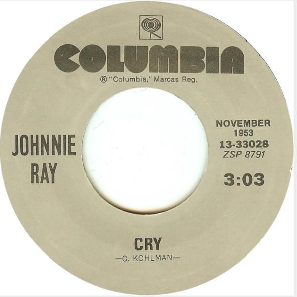 

7inch Record JOHNNIE RAY - Cry 1333028 Columbia US Pop Used