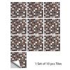 10pcs/set 10/15/20/30cm Flat Marble Mosaic Hard Tiles Wall Sticker Kitchen Bathroom Floor Diagonal Decor Wallpaper PVC Art Mural