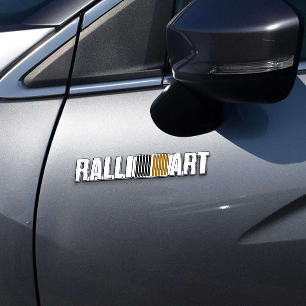 3D Metall RALLIART Frontgrill Emblem Auto Karosserie Kofferraum Dekoration Aufkleber für MITSUBISHI Lancer Competition Outlander ASX Xpander