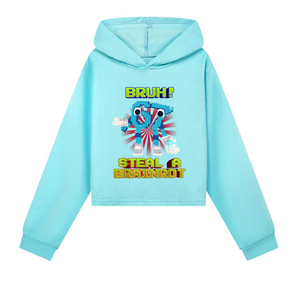 5194 Kids Girls Steal a Brainrot 67 Six Seven Printed Casual Long Sleeves Hoodies Sweatshirt Top
