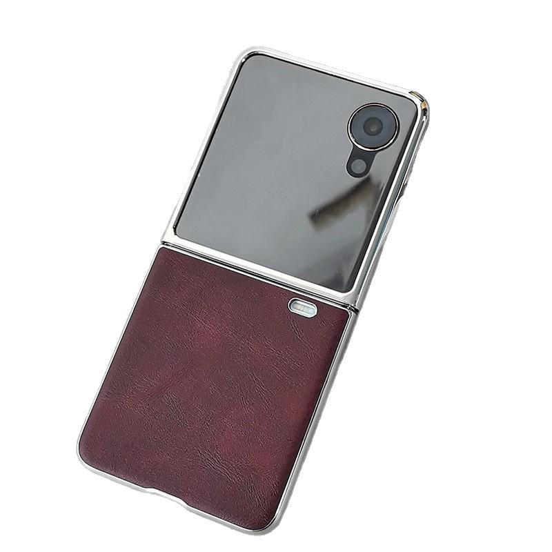 Custodia in Pelle per Honor Magic V Flip2: Cover Integrale, Galvanizzata, Guscio Protettivo, Design Business di Alta Gamma