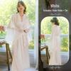 Luxurious Satin Tie-Waist Bell Sleeve Bathrobe - Available In Red, Black, and White