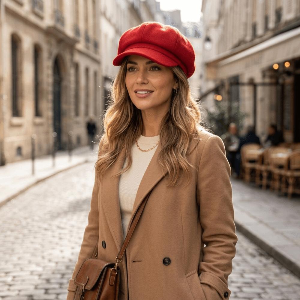 Solid Color Newsboy Hat Windproof Painter Caps Fashion Beret Hat Autumn Winter