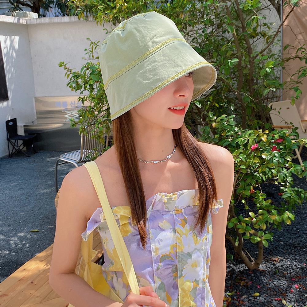 

Fisherman s Hat Children Spring and Summer Versatile Basin Hat Thin Sunscreen Shade Face Whitening Bucket Hat Tide Adult (56-58CM) хакі