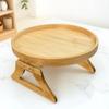 Circular Snack Tray Foldable Armrest Tray Simple Design Clip-On Tray Home Use
