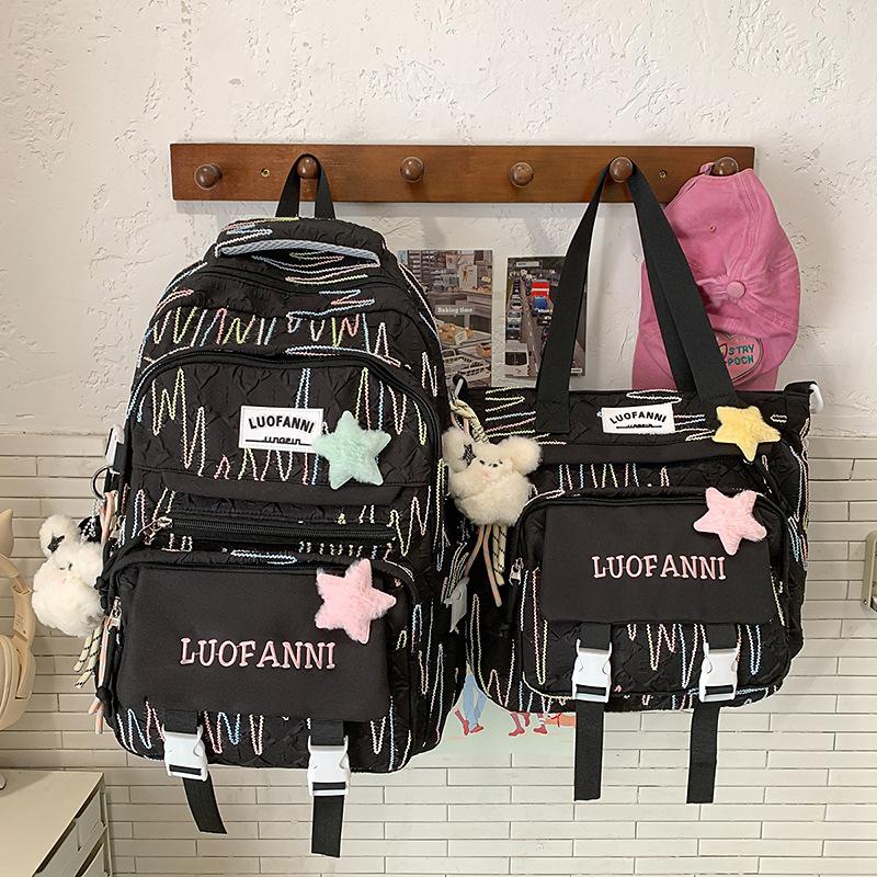 New High-value College Style Fresh and Sweet Backpack Junior High School Students Lightweight Large-capacity Backpack