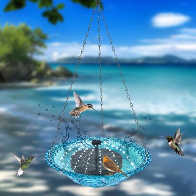 Hanging Bird Bath with Hook And 5 Nozzles for Outdoor Use