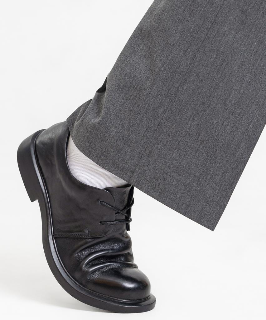 Miamiproject Mono27 Scamander Calfskin Rich Derby Shoes Real Black