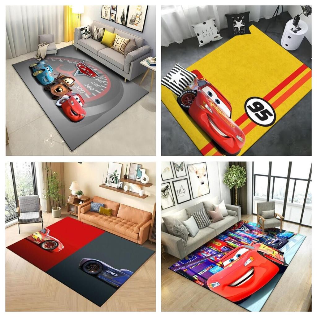 Carpets Home Cartoon Printed Carpet Cars Lightning Mcqueen Large Area Rugs New