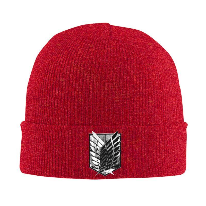 Attack on Titan Logo Print Beanie Hats Unisex Bonnet Hats Outdoor Knit Hat Autumn Winter Warm Head Wrap Caps Skullies Beanies