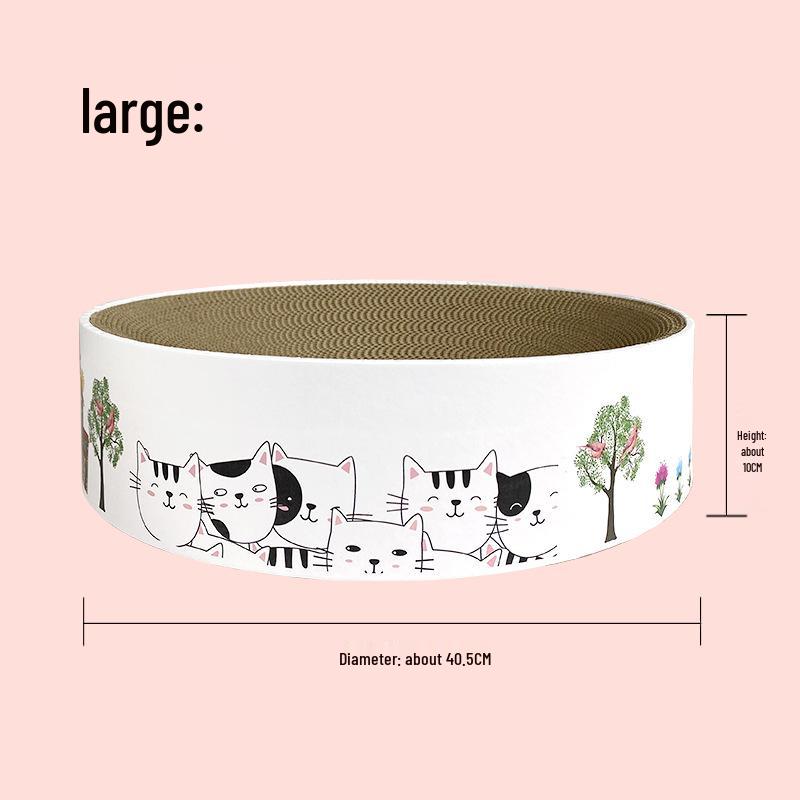 

Большая круглая лежанка для кошек из гофрированного картона и когтеточка - износостойкая и не линяющая для всех сезонов