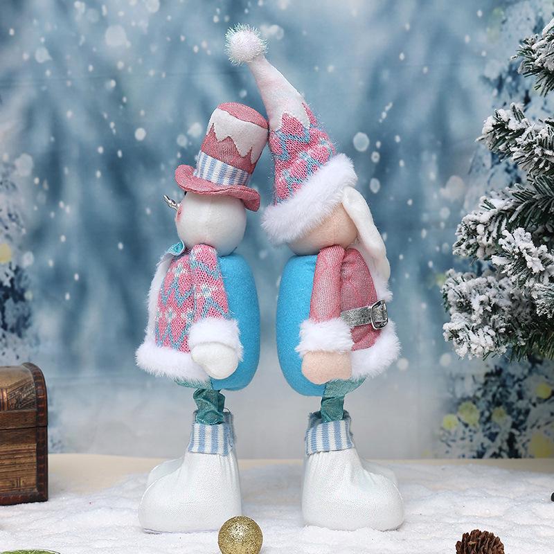 Neue Bonbonfarbene Weihnachtsmannpuppe: Einziehbare Weihnachtsdekoration für Hotels und Einkaufszentren