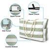 1PC Beach Bags For Women Large Canvas Beach Tote Bag Zipper Beach Bags Sandproof Swim Pool Bag Large Tote