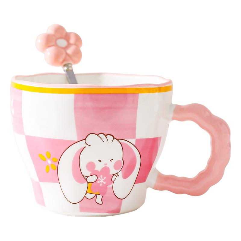 Creative Cute Rabbit Ceramic Mug Office Gift Gift Home Cup Coffee Cup Water Cup Couple Breakfast Cup