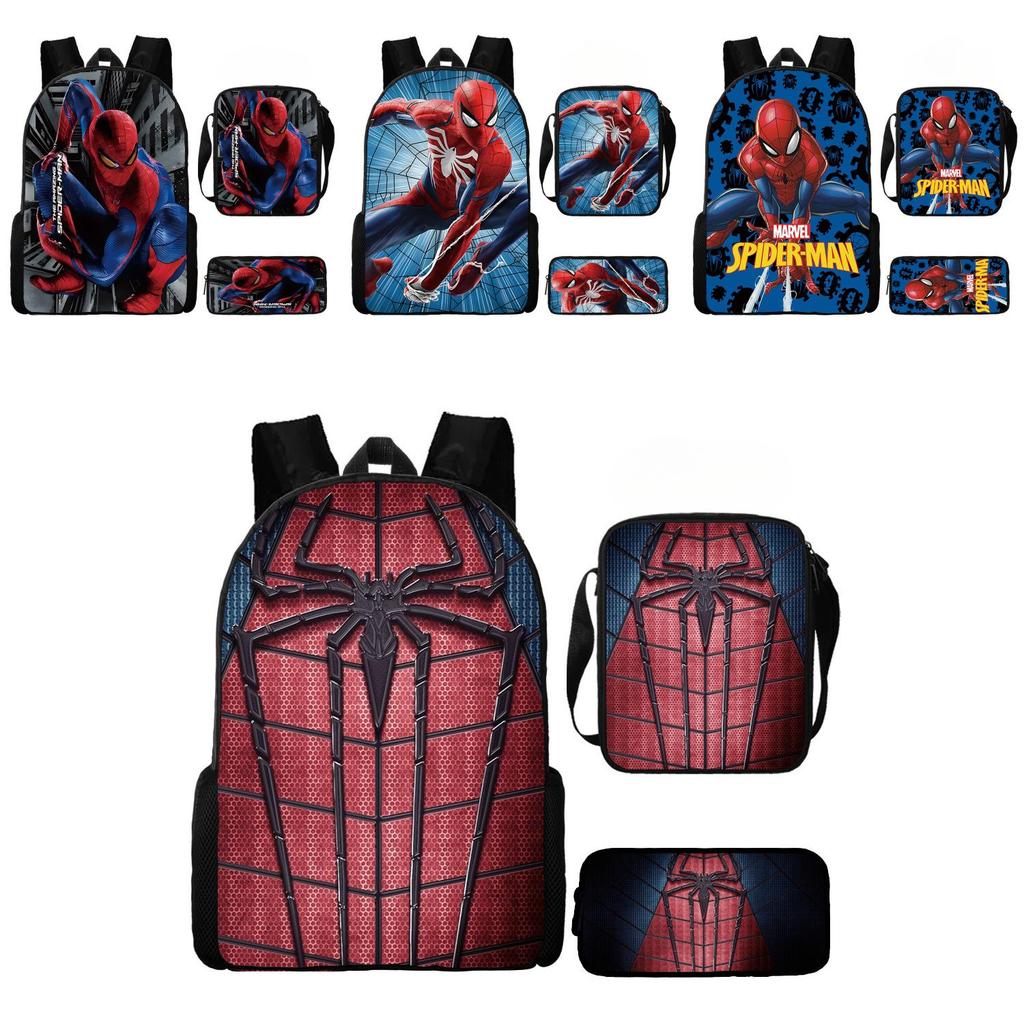 Marvel Spiderman Avengers School Backpack Oxford Fabric Breathable Lightweight Design For Kids Educational Essentials