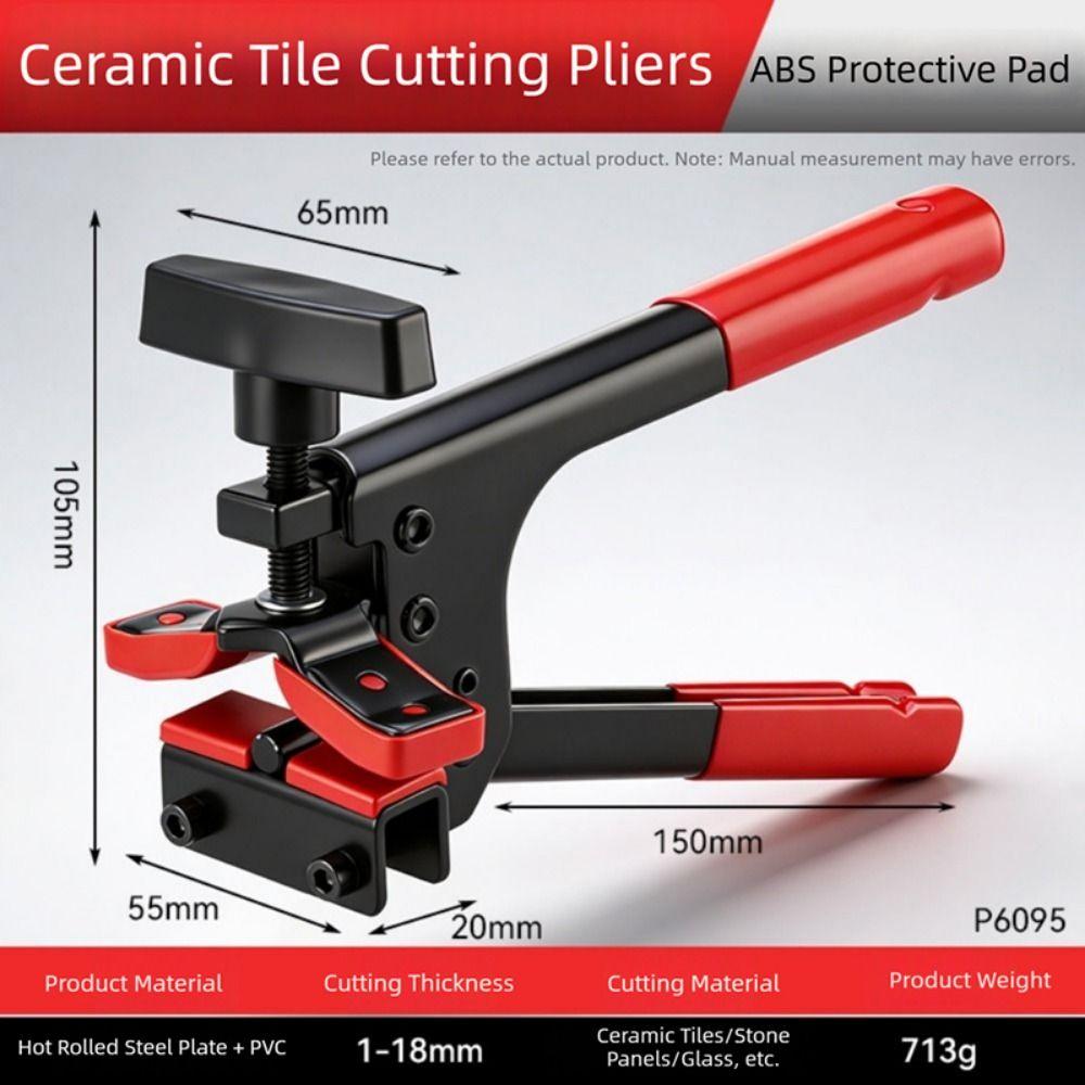 Manually Operated Tile Cutting Breaking Pliers Heavy Duty With Torsion Handle Press Tile Opener High Hardness Construction Tool