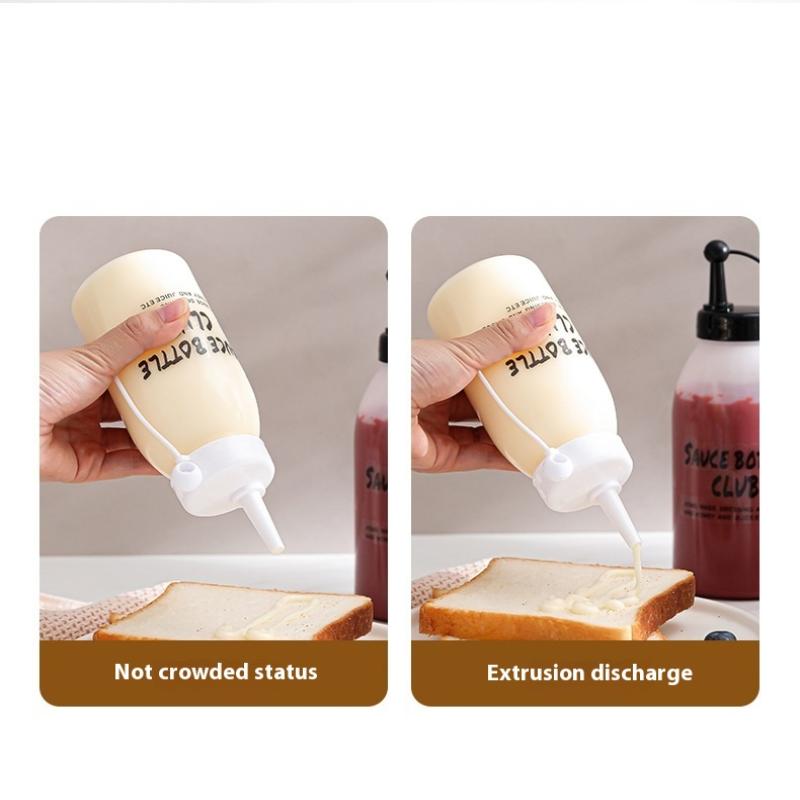 350/650 Ml Plastic Squeeze Bottles Condiments Dispenser Ketchup Mustard Sauce And Seasoning Bottle Kitchen Utensils