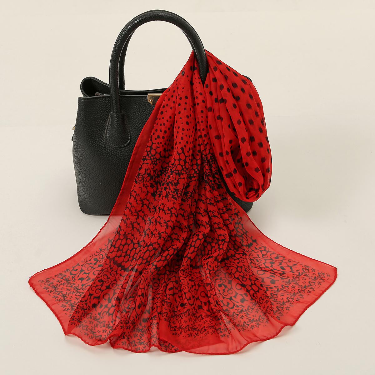 

150*50cm Bohemian Beach Floral Chiffon Scarf Print Long Scarves for Women Wraps Shawl Vintage Head Band Retro Woman Thin Stoles One Size