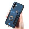 For Samsung Galaxy S25+ Retro PU Leather Back Cover with RFID Blocking Card Holder