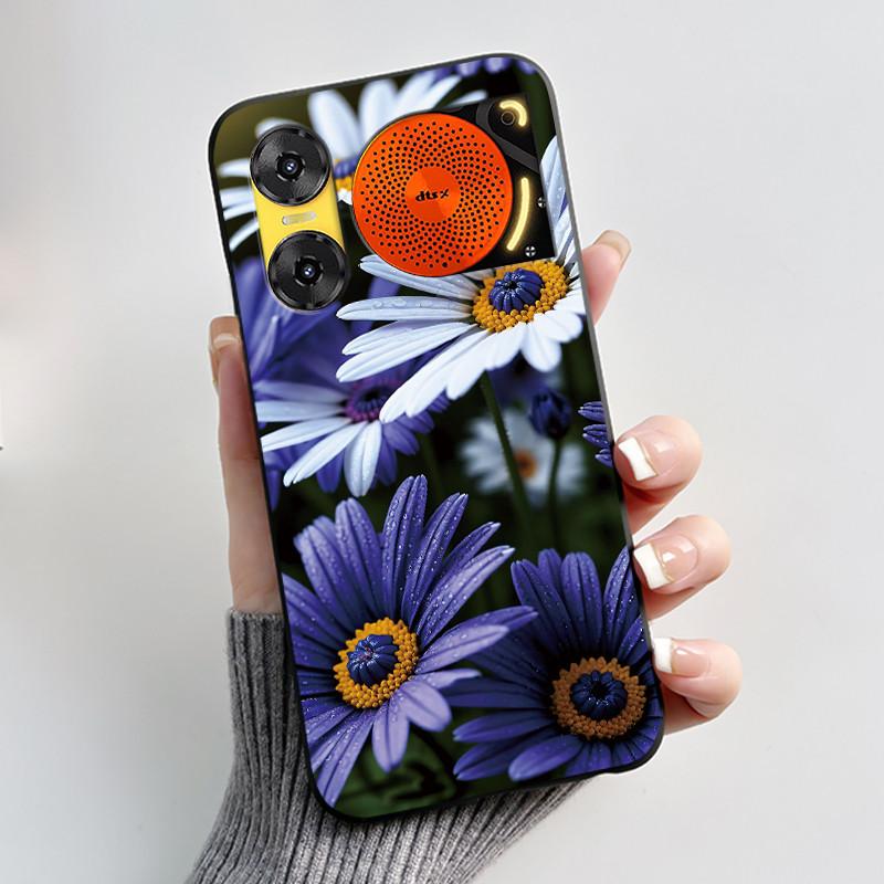 

For ZTE Nubia Music 2 Case Cartoon Black Matte Silicone Soft Back Cover For Nubia Music2 Phone Cases 6.7 Protective Shell Z2460 Nubia Music 2