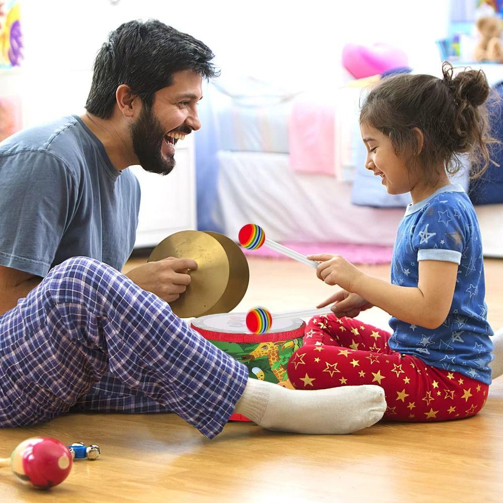 Percussion Instrument Musical Instrument Toys Montessori Wood Kids Drum Toys Children Baby
